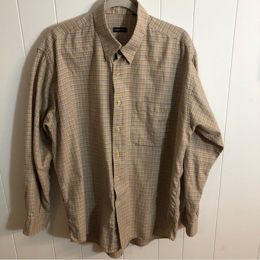 Gitman Bros Button Down Shirt Checked Classic Poc… - image 1